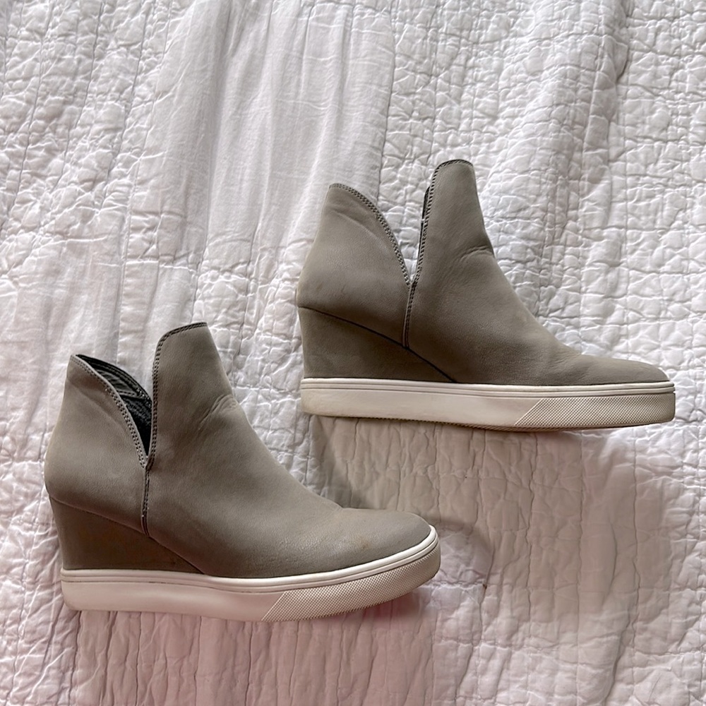 Altar’d State Booties Hightop Ankle Boots Wedge Platform Gray Size 7
